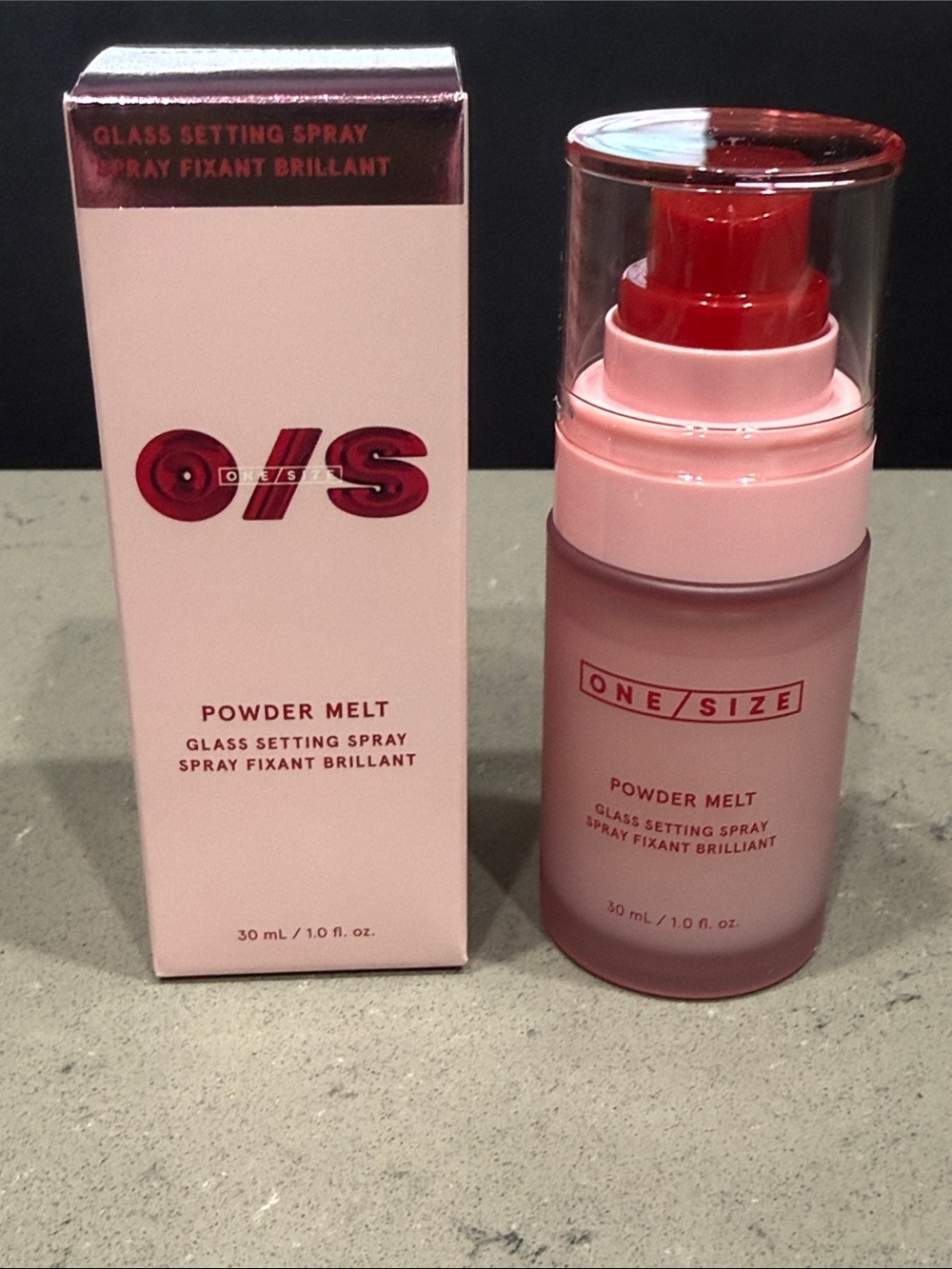 ONE/SIZE Powder Melt Glass Setting Spray - new/unused